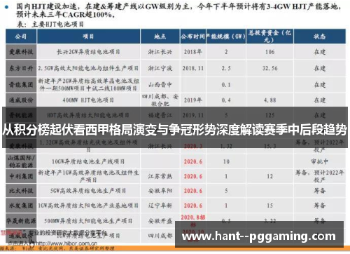 从积分榜起伏看西甲格局演变与争冠形势深度解读赛季中后段趋势 从积分榜起伏看西甲格局演变与争冠形势深度解读赛季中后段趋势